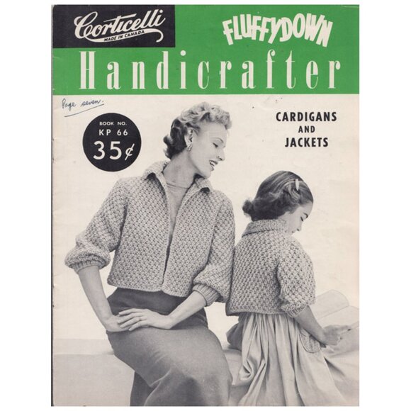Vintage 50s Knitting Patterns Corticelli KP 66 Women and Girls Fashions - Picture 1 of 3